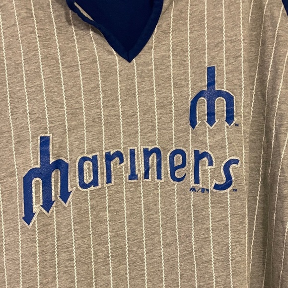 Majestic Mariners Gray and Blue Tee - Picture 3 of 5